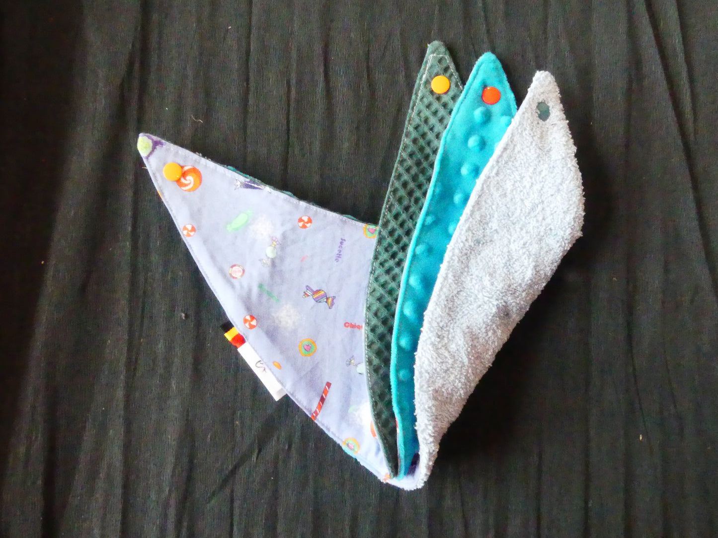 lot de 3 Bavoirs Bandana