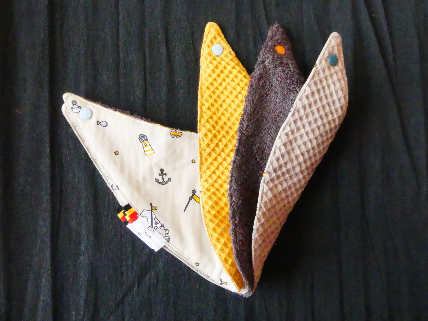 lot de 3 Bavoirs Bandana