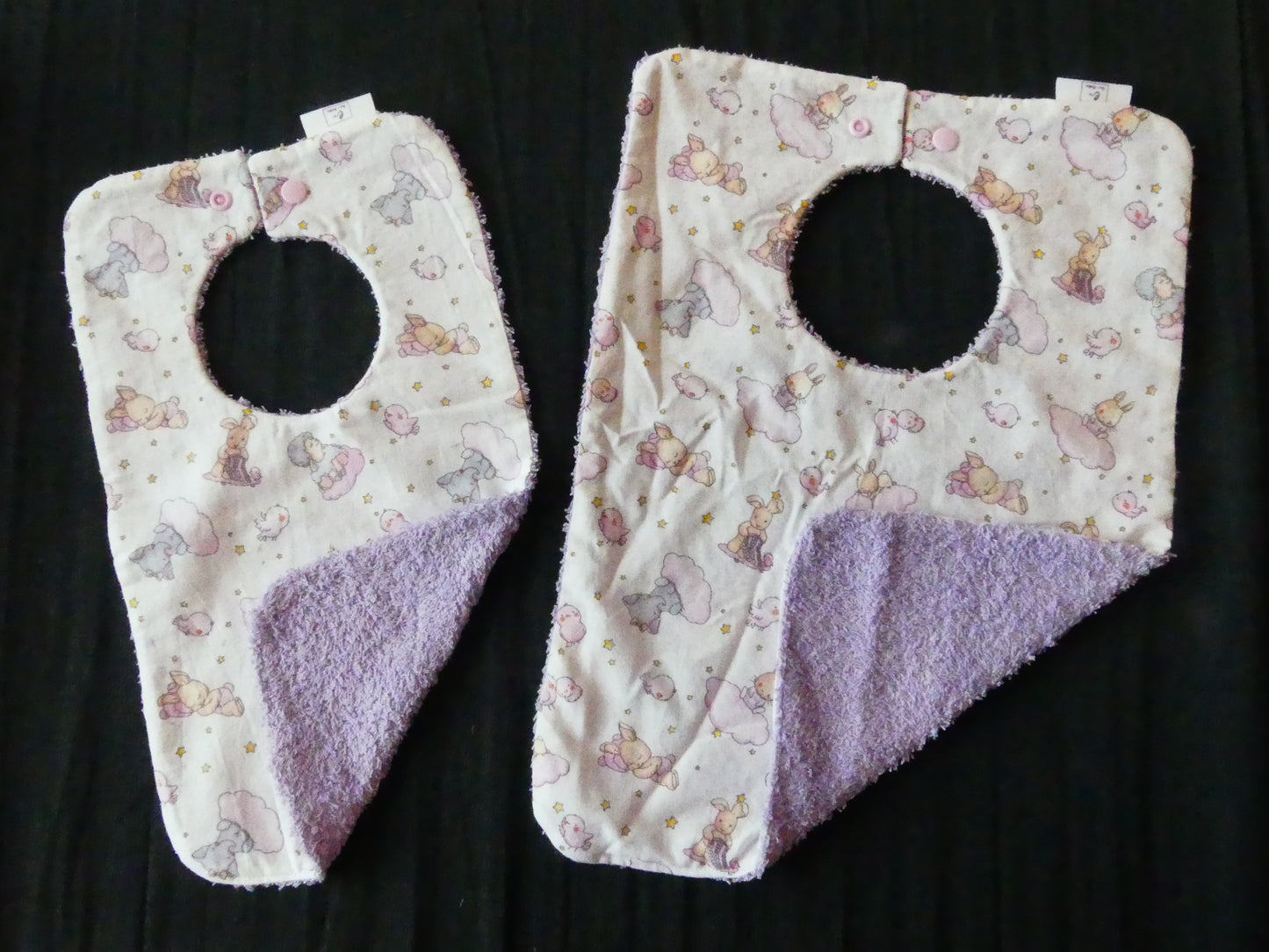 Lot de 2 Bavoirs - taille XS et S