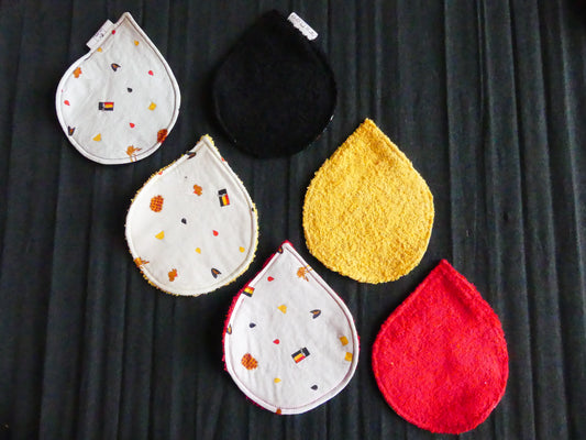 PROMO ! 1 lot de 3 lingettes lavable "goutte" + 1 Gratuit