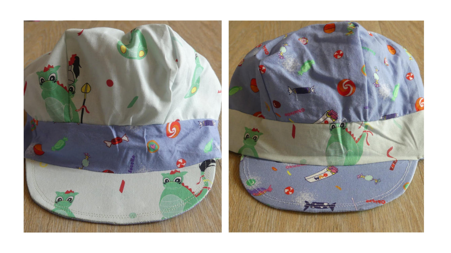 casquette gavroche réversible - modèle Iris - tailles bébé/enfants